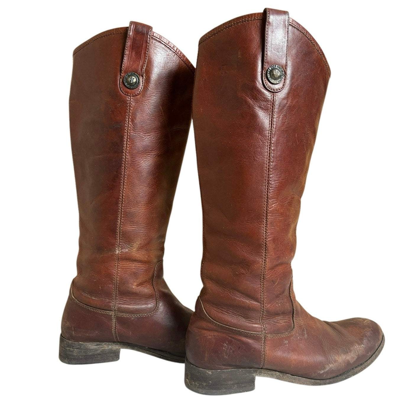 Frye Women Melissa Botton Redwood Riding Boots 6 1/2 Made In Mexico