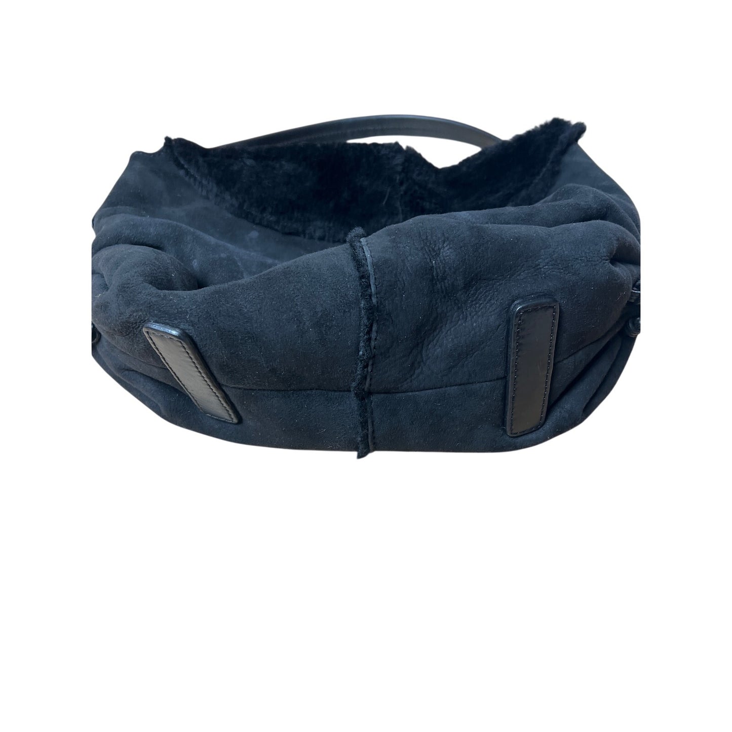 UGG Black Suede Sherpa Handbag