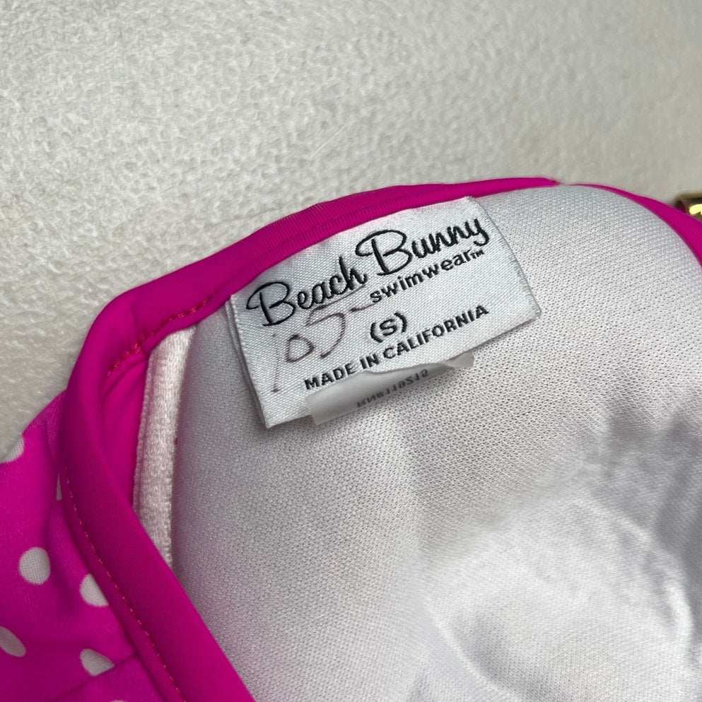 Beach Bunny Bikini Set Swimwear Pink Top Small