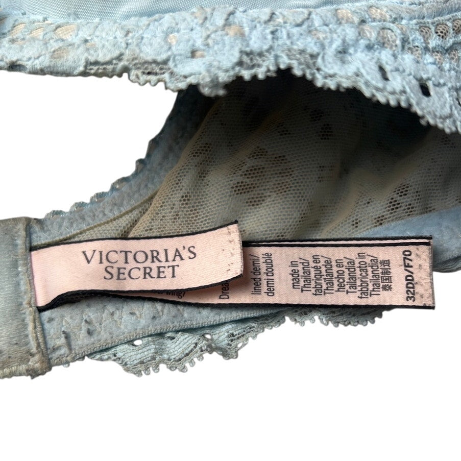 Victoria's Secret Angel Pale Light Blue Lace Bra 32DD
