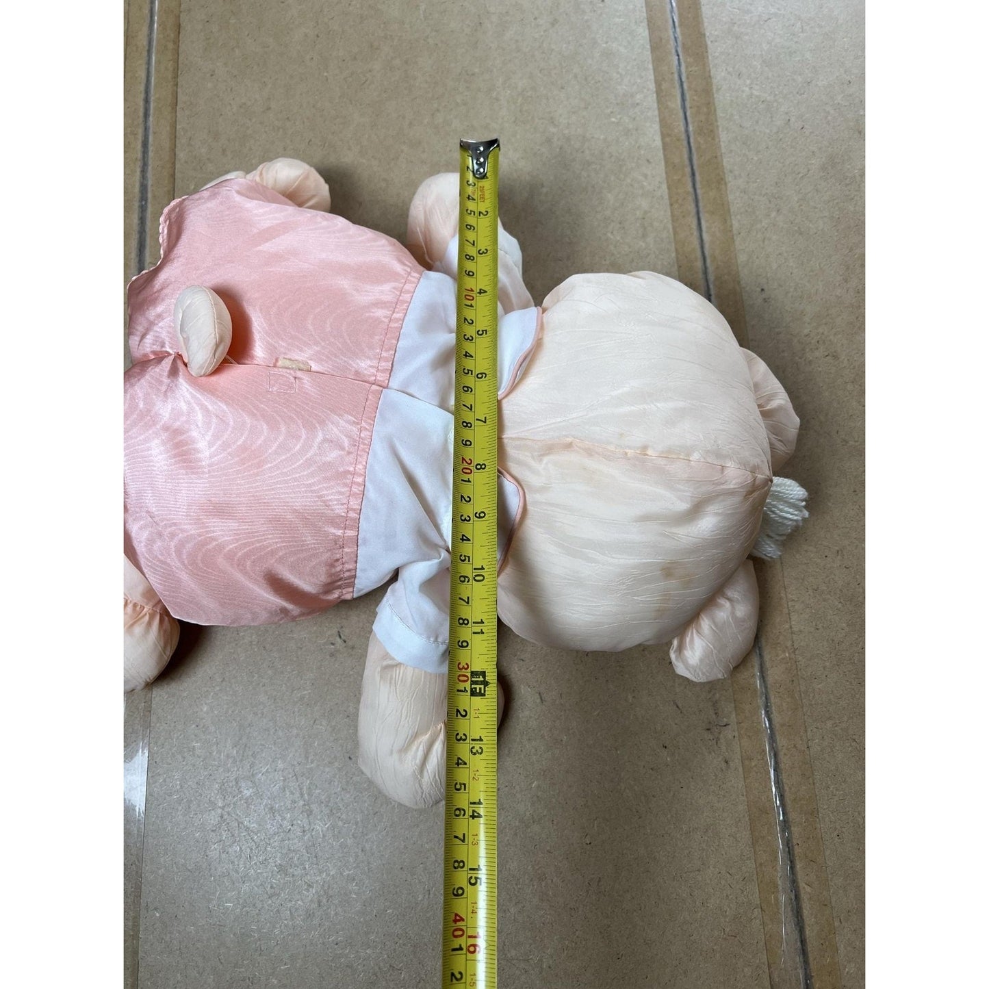 Plush Bear Doll Pink Romper White Shirt Stuffed Toy Cute Collectible Nursery