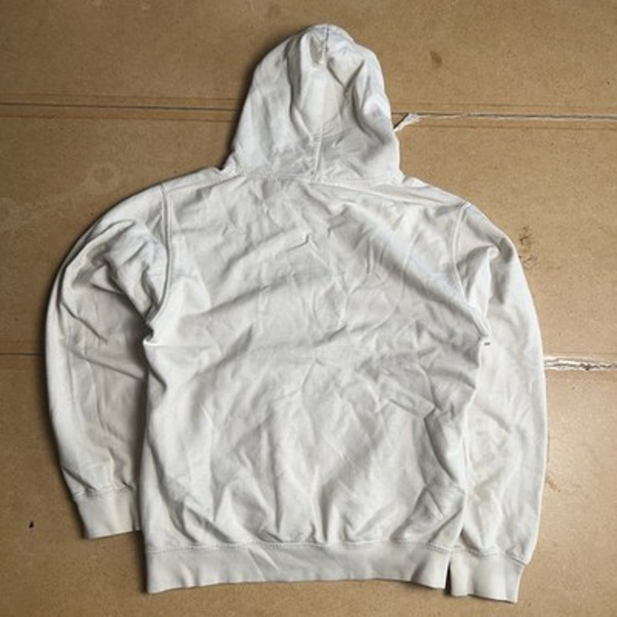 University Of Cambridge Sweater Mens S White Pullover Hooded Pockets Logo