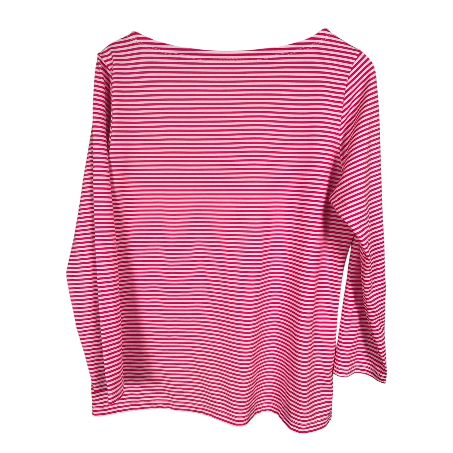 Vineyard Vines Sankaty Size Medium LS Women’s T-shirt Striped Pink