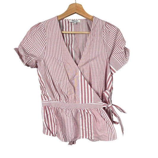 Madewell Striped Summer Wrap Blouse Women's Size XS