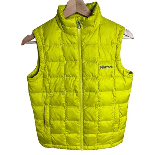 Marmot Puffer Vest Yellow Medium Girls Youth *Damage*