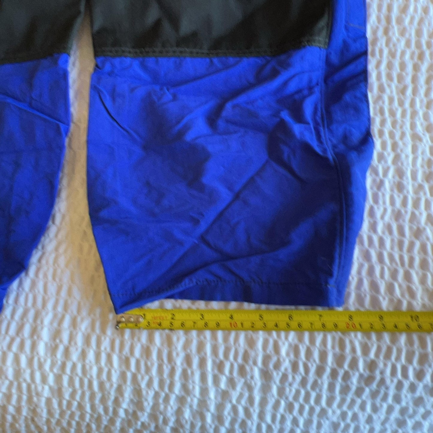 Pants Mens 32x32 Blue Cargo Nylon Relaxed Tapered Flat Front Adjustable Waist