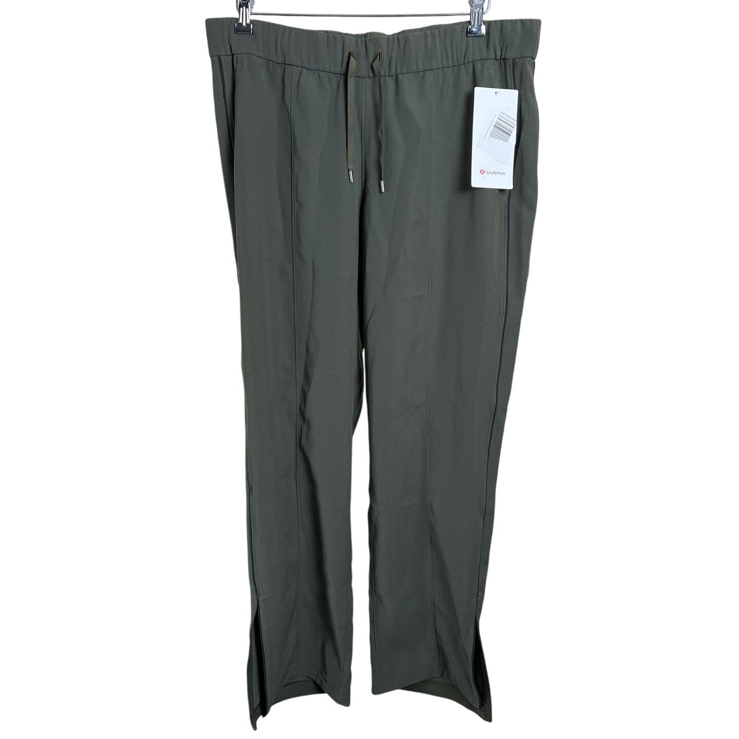 Lululelomen Size 12 NWT Straight Leg Sweats Green Women