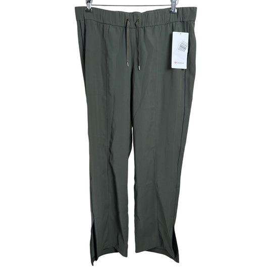 Lululelomen Size 12 NWT Straight Leg Sweats Green Women
