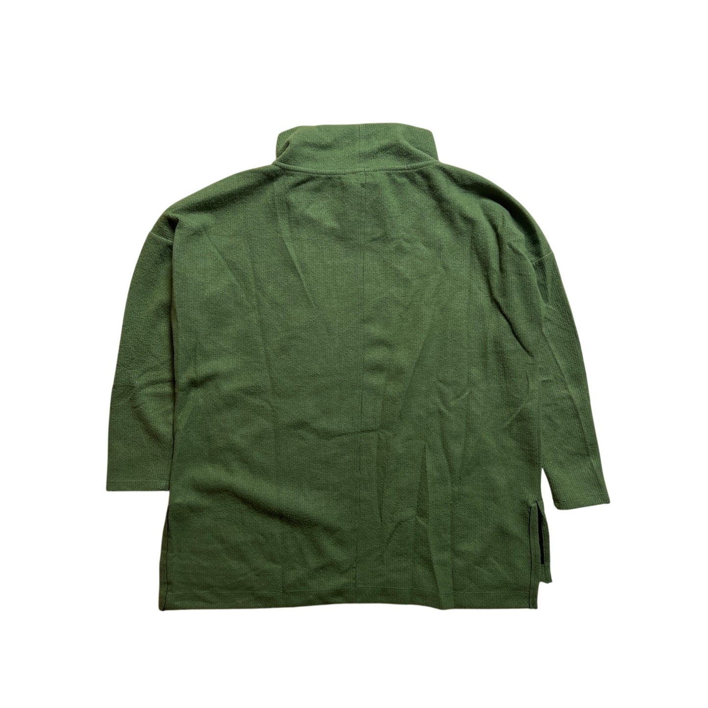 Anthropologie Theresa Tunic Top Size Small Oversized Green Fleece Sweater