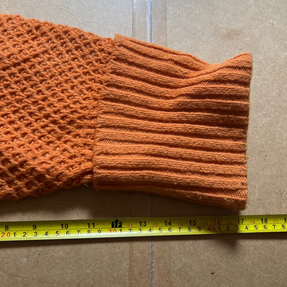 Other Stories Capsule Orange Knit Turtleneck Oversized Sleeve Sweater Size S
