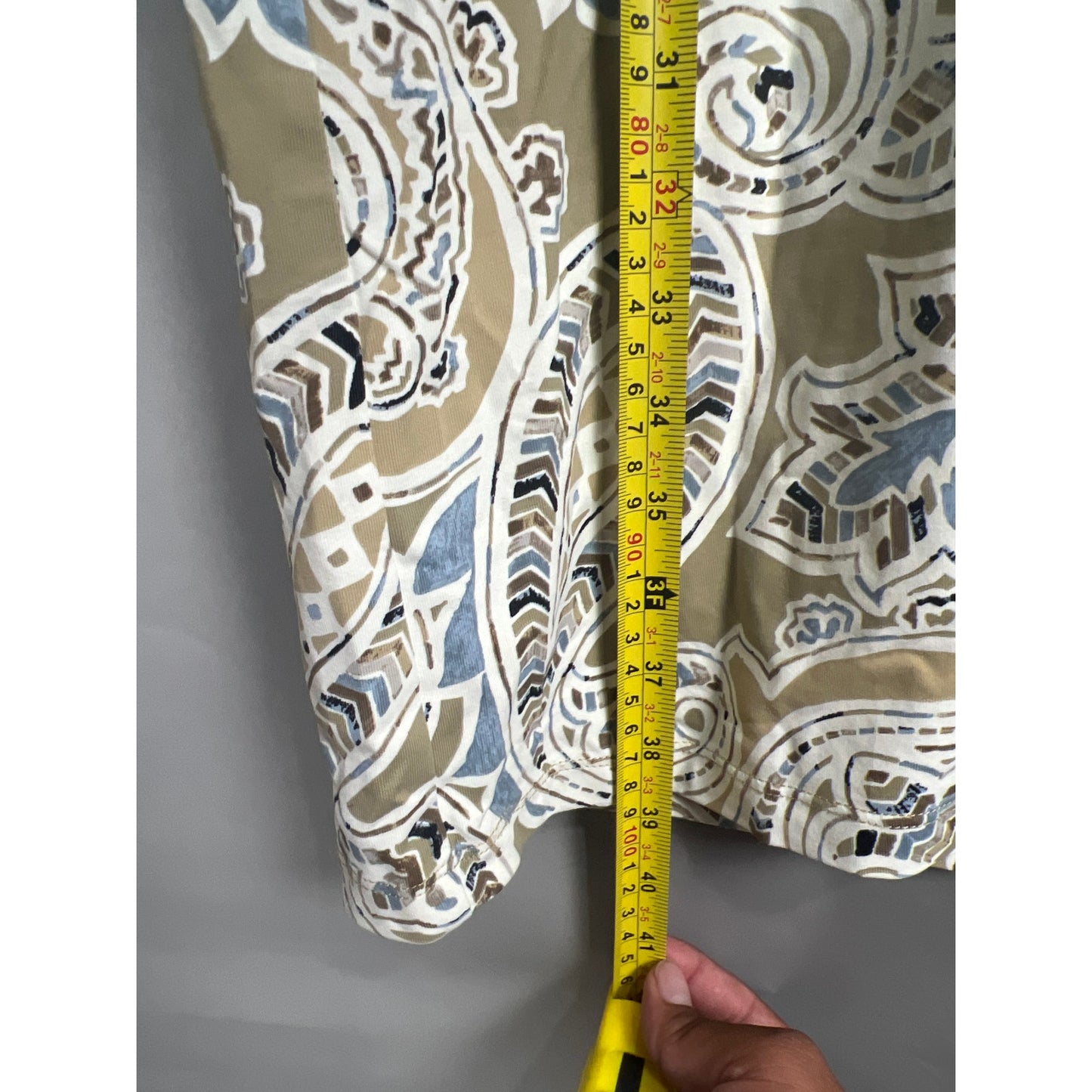 J. Mclaughlin XL Nylon Catalina Dress Women’s Carly Folklore Taupe Paisley