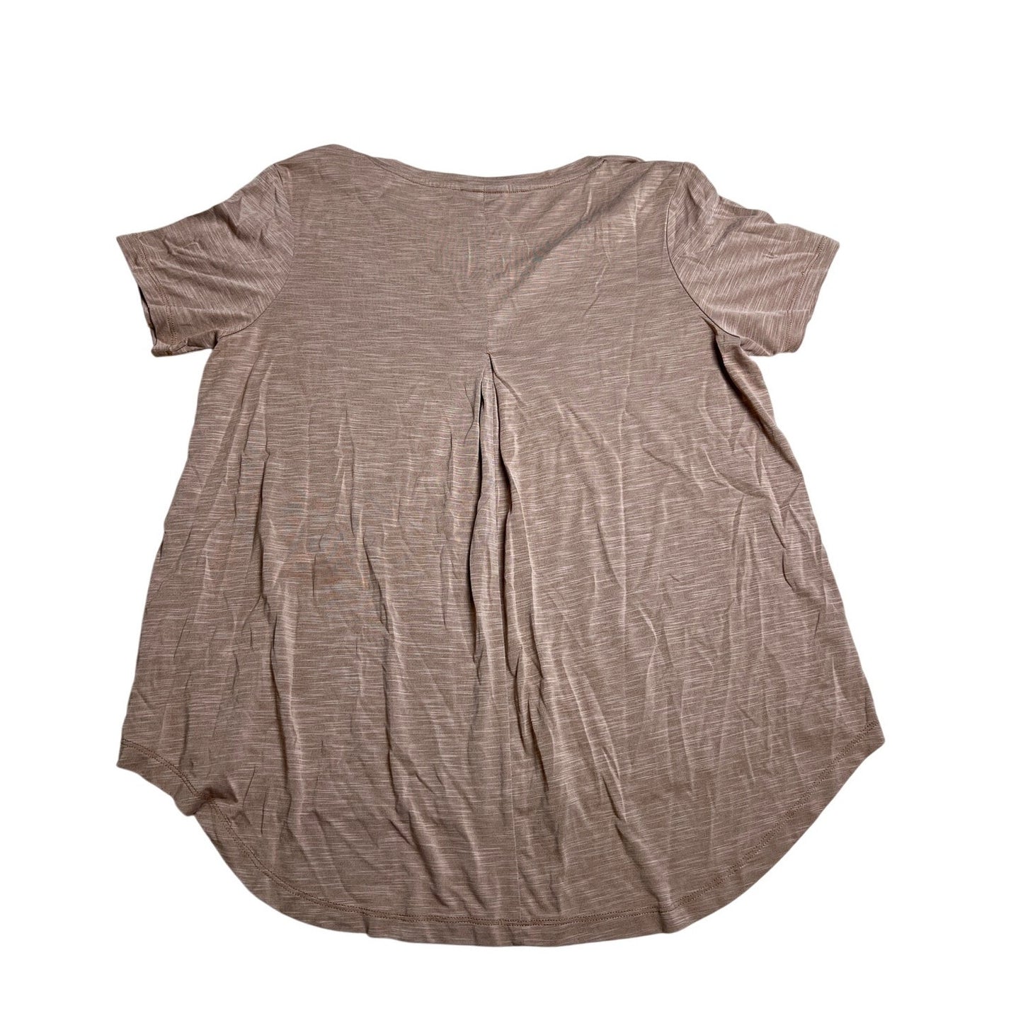 Mod Ref Women's Pleated Back Short Sleeve Shirt V Neck Size Large  Modal Blend