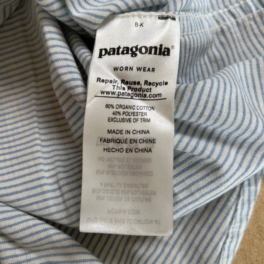 Patagonia Striped Button-Down Shirt Men's L Organic Cotton