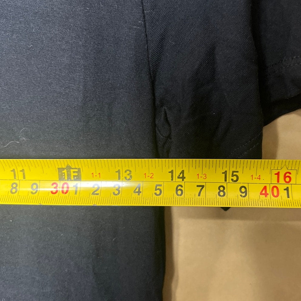 Lanvin Fashion Ave Paris NWT Black Long Dress Detail in Deep Blue