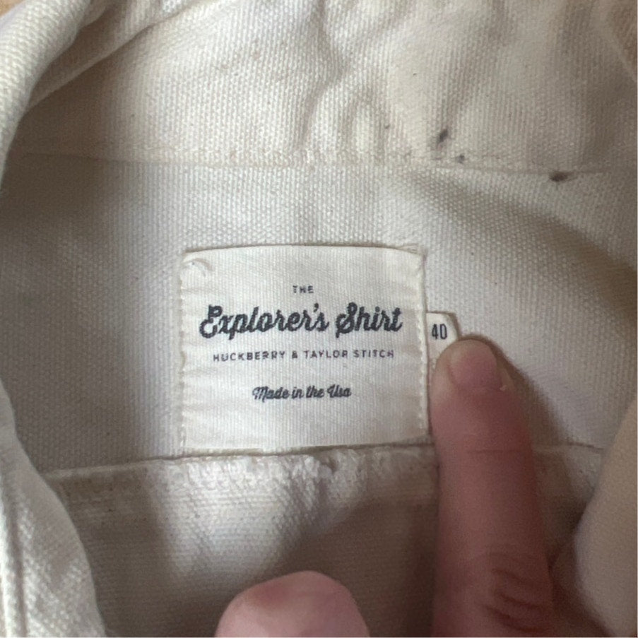 The Explorer's Shirt White Long Sleeve Button-Up Size 40