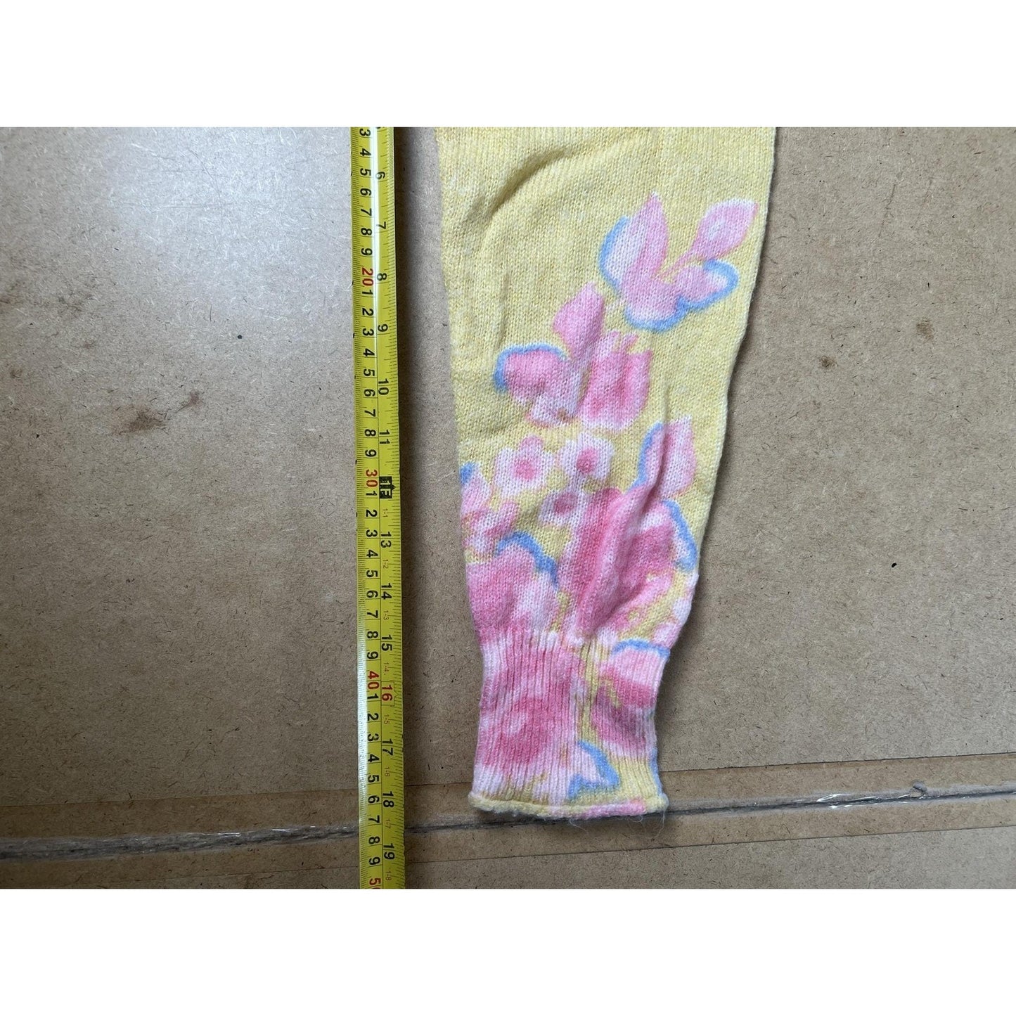 Sundance Sweater Womens Extra Large Vintage Yellow Floral Button Front Knit