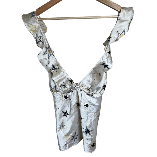 Victoria Secret Large Ruffle Bow Tie White Top