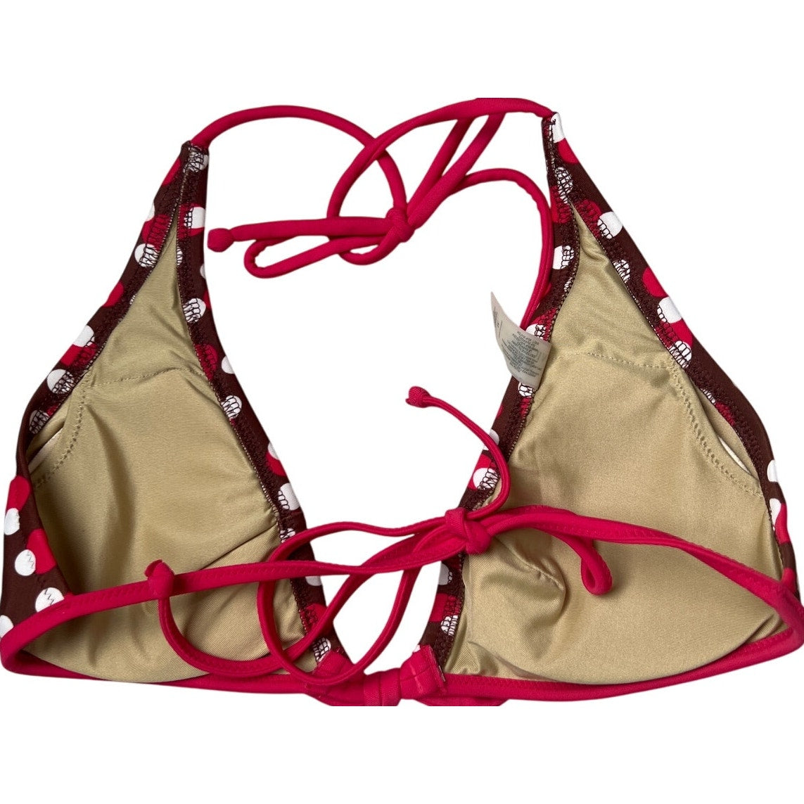 Victoria Secret Polka Dot Swim Top Red Size Medium