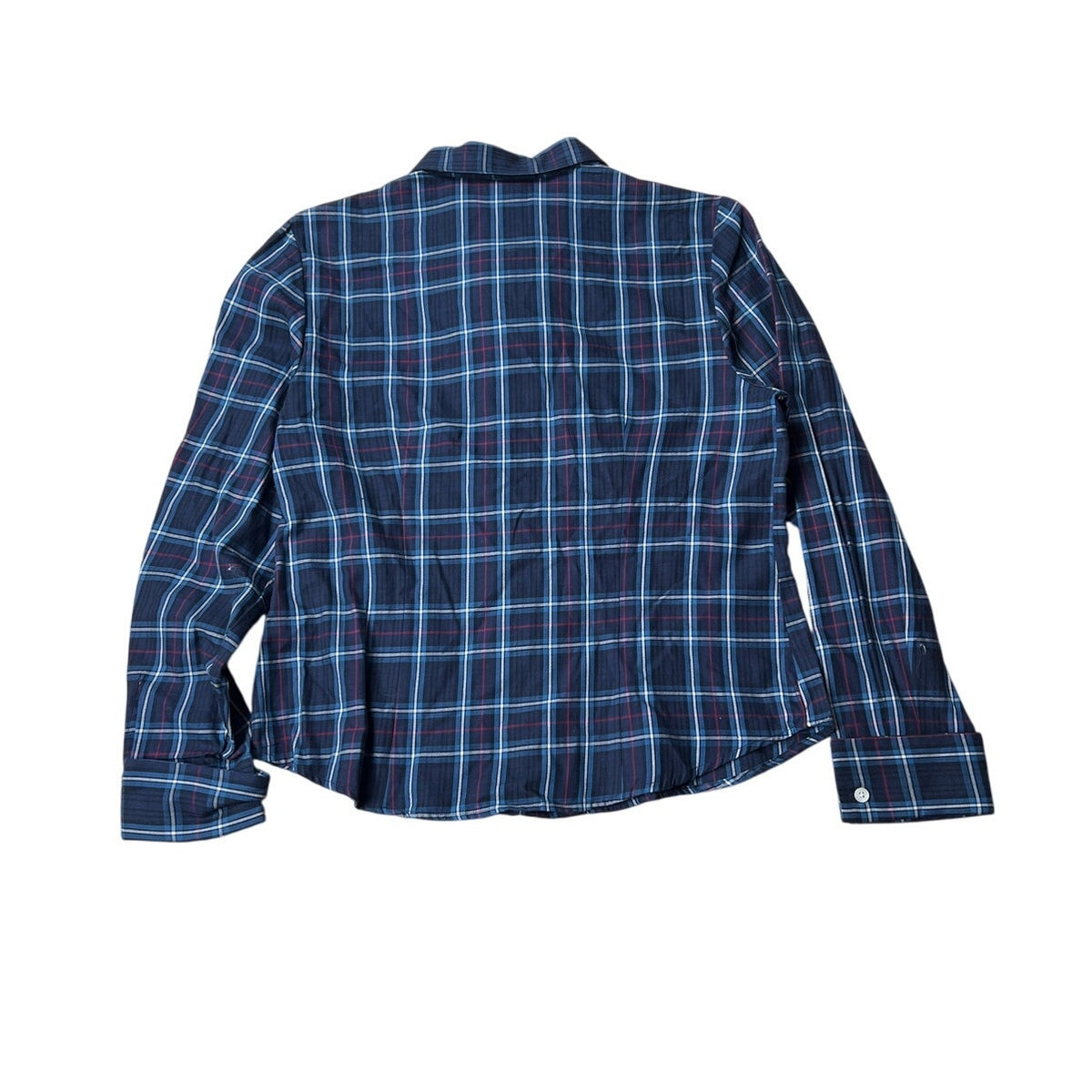 NWT Pendleton Button Up Shirt Womens M Plaid Long Sleeve Cotton with Ruffles