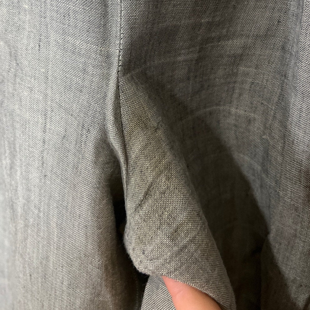 Eileen Fisher Made In USA Size Medium Rayon/Linen Gray Wide Leg