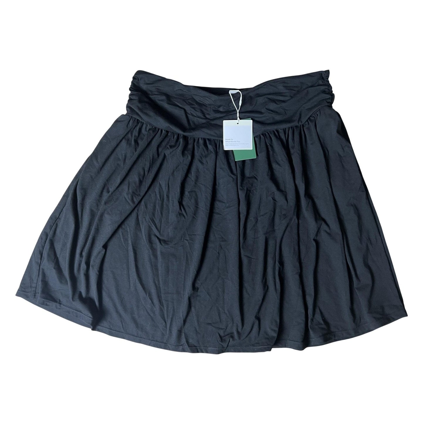 Halara Skirt Womens 1X Black Skater Knee Length Elastic Waist Pull On Stretch