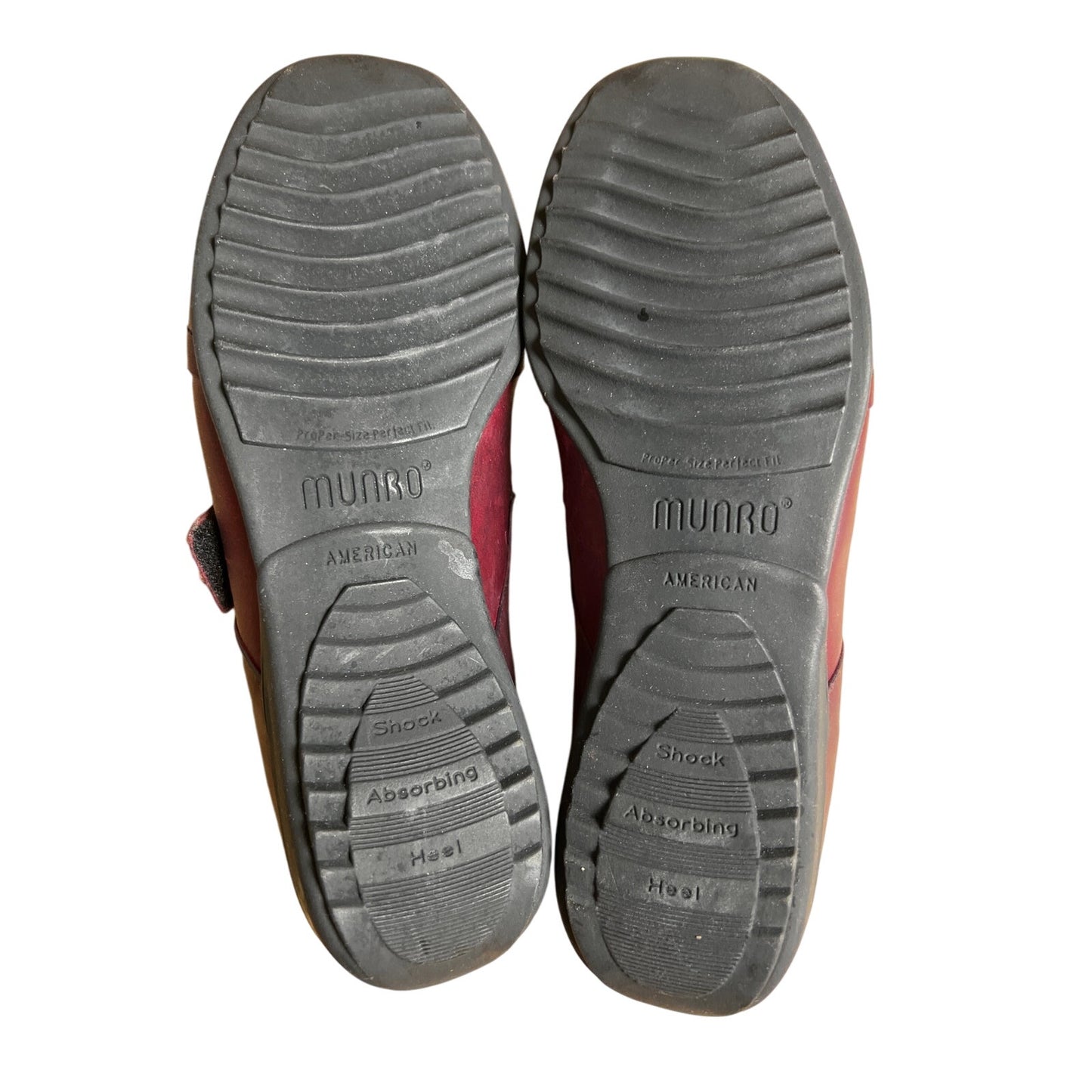 Munro American SZ 7.5W Burgundy Leather Loafer Comfort Walking Shoes