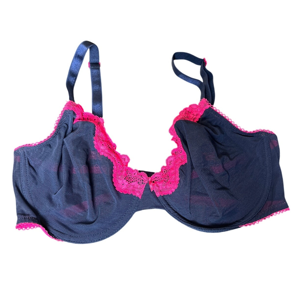 Victoria Secret Tease 36DD Pink & Blue Lace Bra Underwire