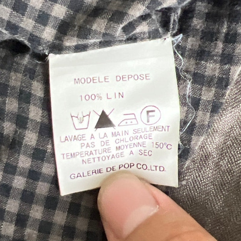 Pas de Calais 100% Linen Brown Wash Tailored Jacket Size L