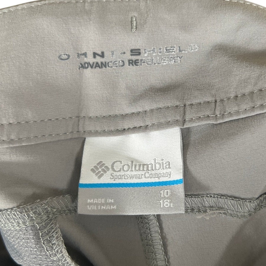 Columbia Omni-Shield Size 10 Women Capri Pants Khaki Nylon