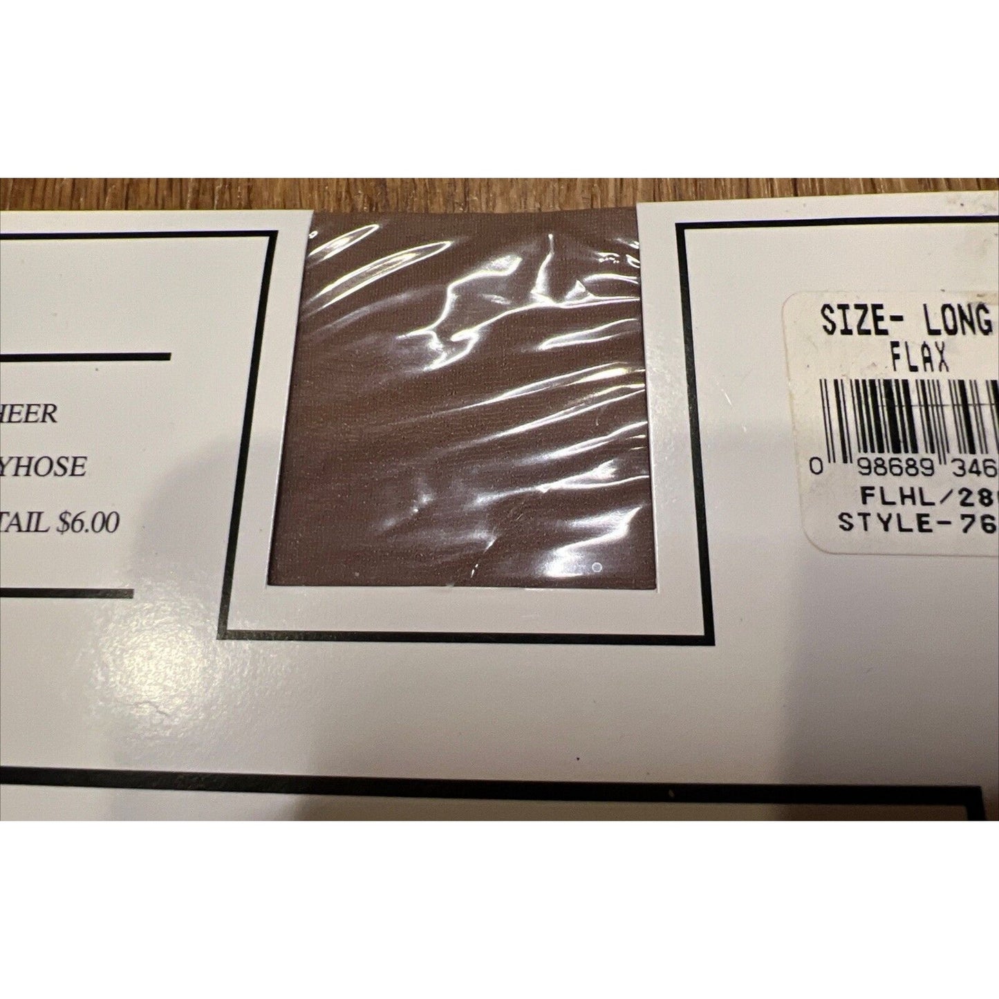 Liz Claiborne Sheer Pantyhose Size LONG Color Flax Style 7647