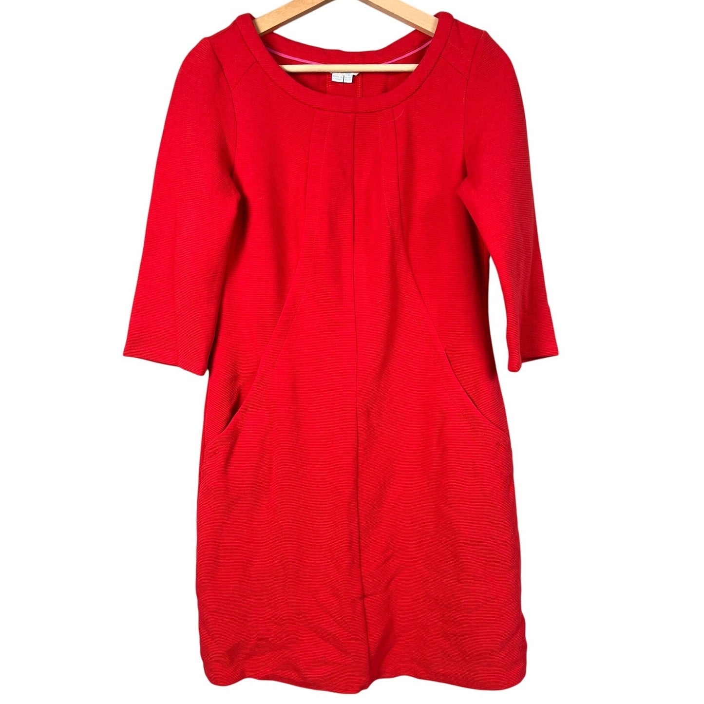 Boden Red Seam Detail Dress Women's Size 6