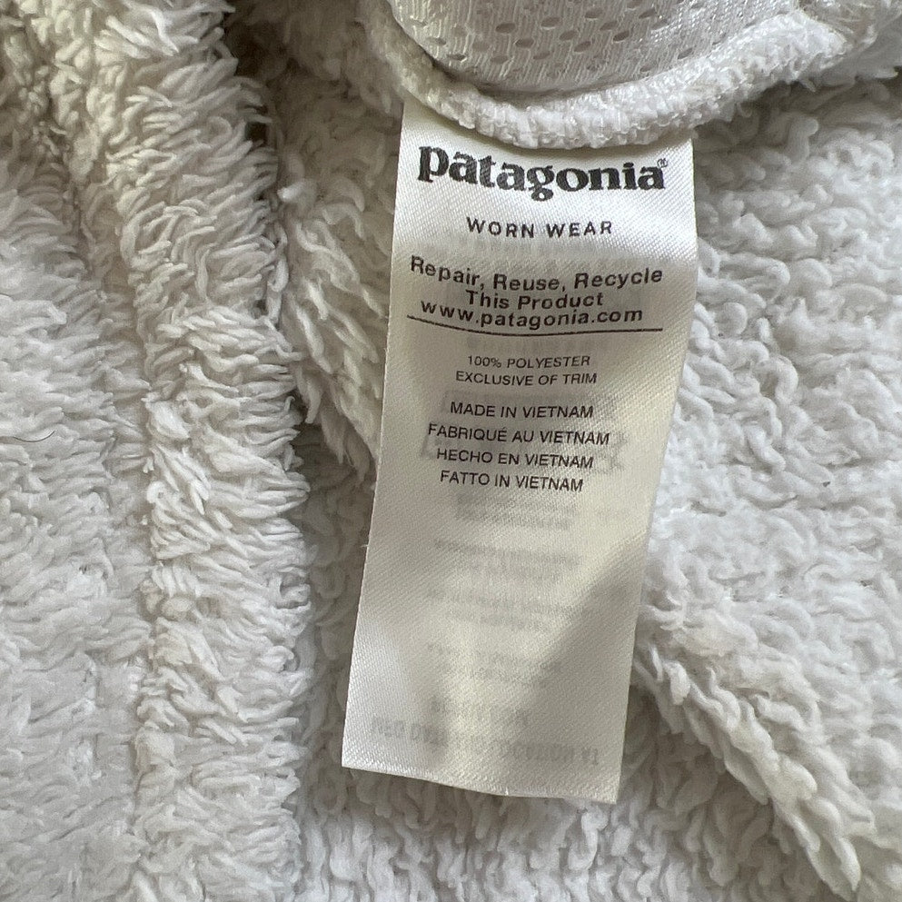Patagonia Girls Large White Quarter Zip Pullover Fleece Jacket