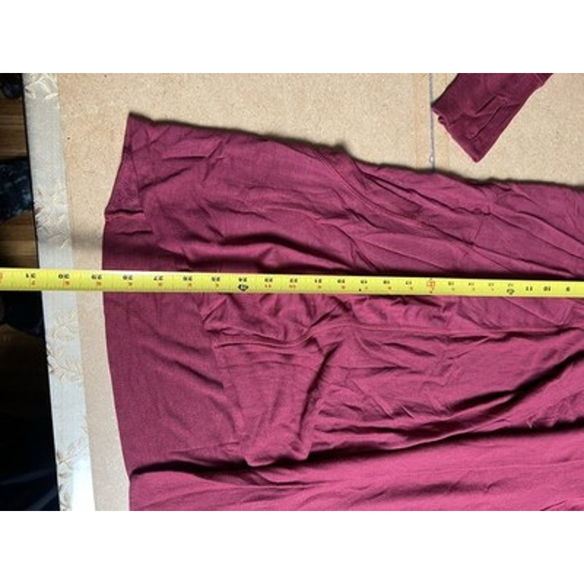 Athleta Sweater Womens L Red Wrap Lightweight Open Stretch Modal Raglan Collared