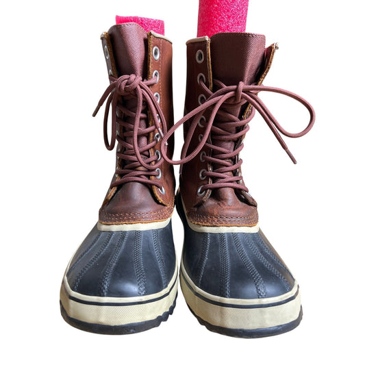 Sorel Women’s Waterproof Leather Rubber Boots Size 10