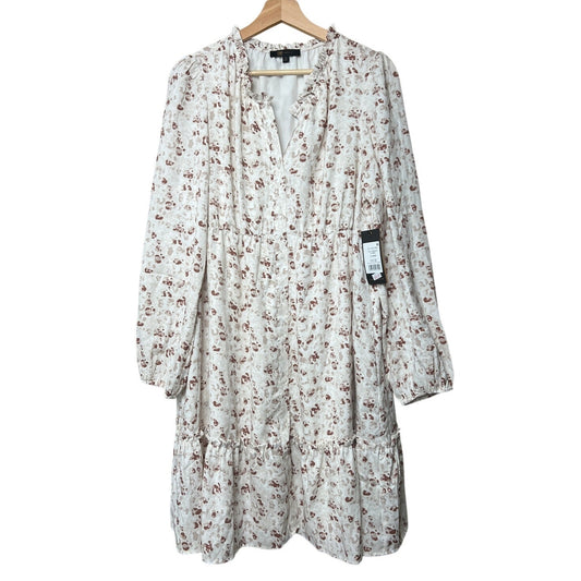 Frye XL NWT Ruffle Neck Button Front Long Dress