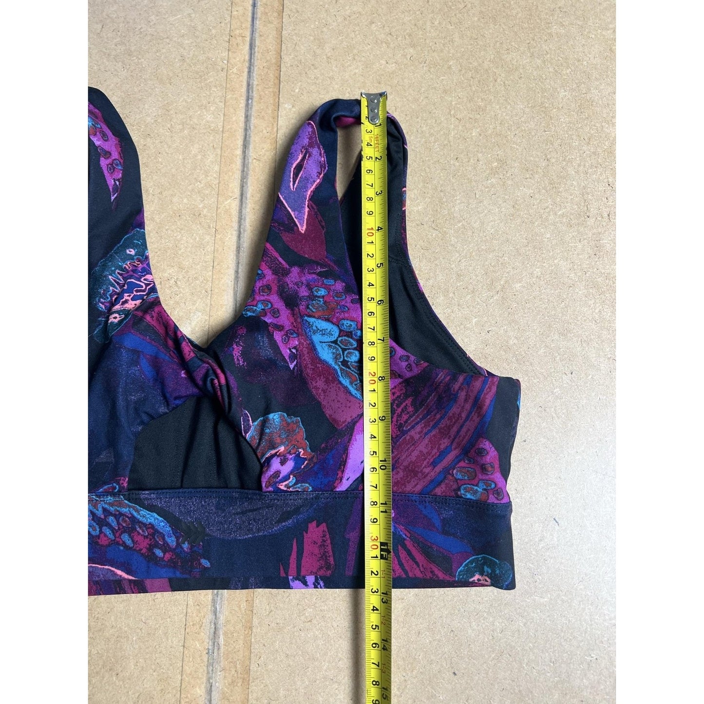 All In Motion Bra Womens XL Multicolor Floral Sports Bra Racerback Stretch