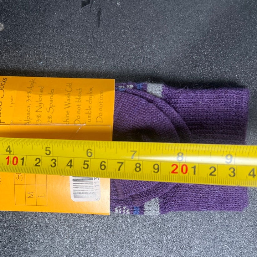 Alpaca Arte Alpaca Socks NWT Size Large Purple 1 Pair 10-13