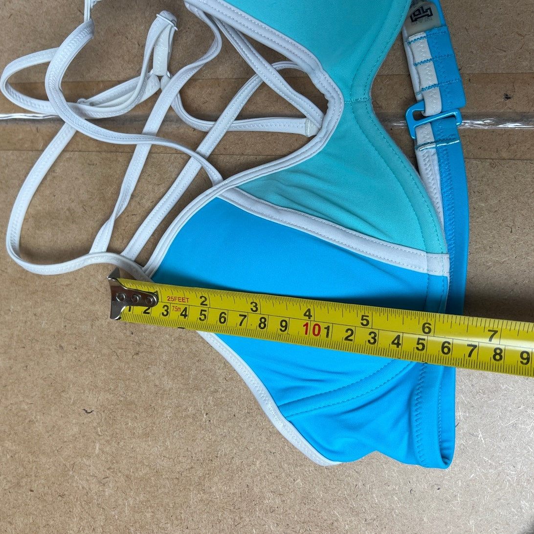 Victoria's Secret PINK  Strappy Front T-Back Colorblock Bikini Top & Bottom Size S/M