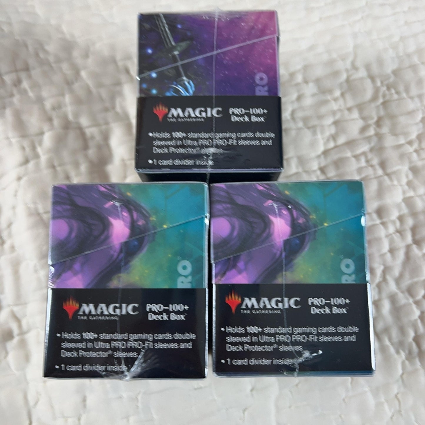 Ultra PRO Magic The Gathering PRO-100+ Deck Box Sealed Lot Of 3 Multicolor New