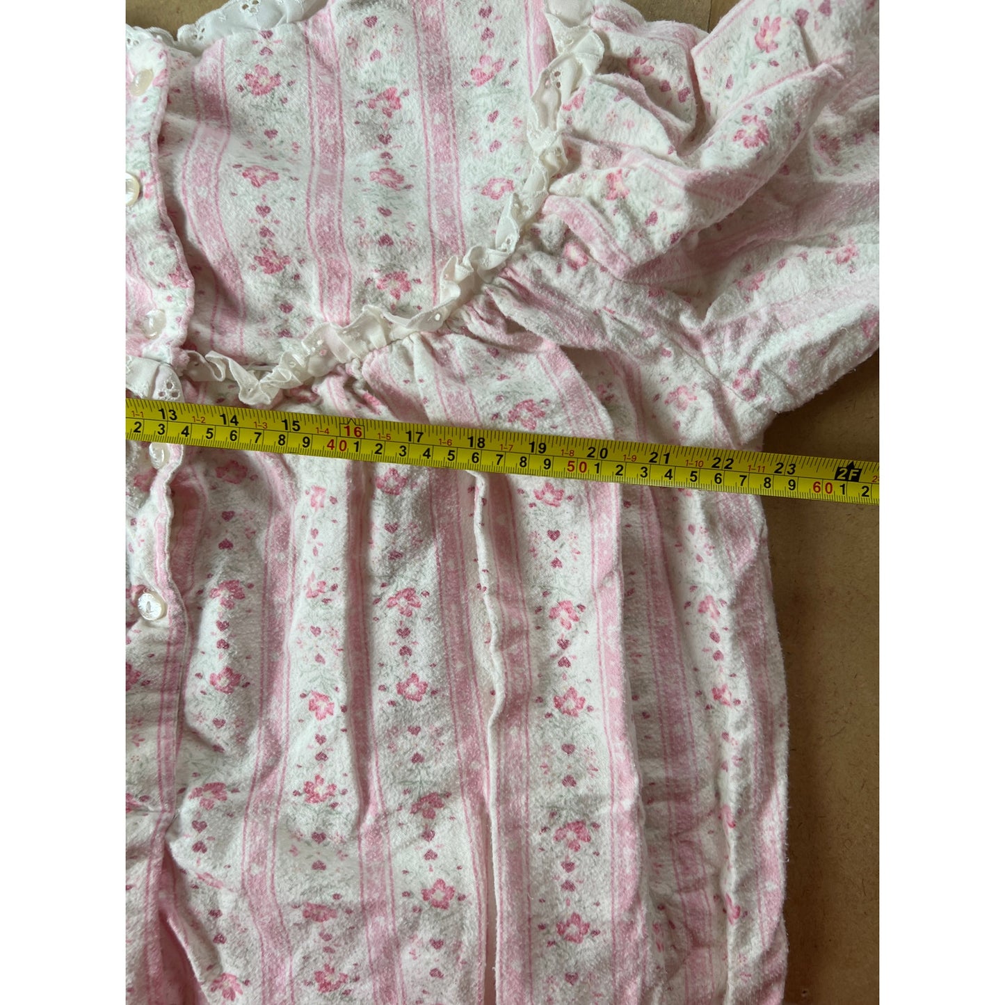 LANZ SALZBURG PINK Rosebuds Cotton Gown Blend Lounge Pajama Medium