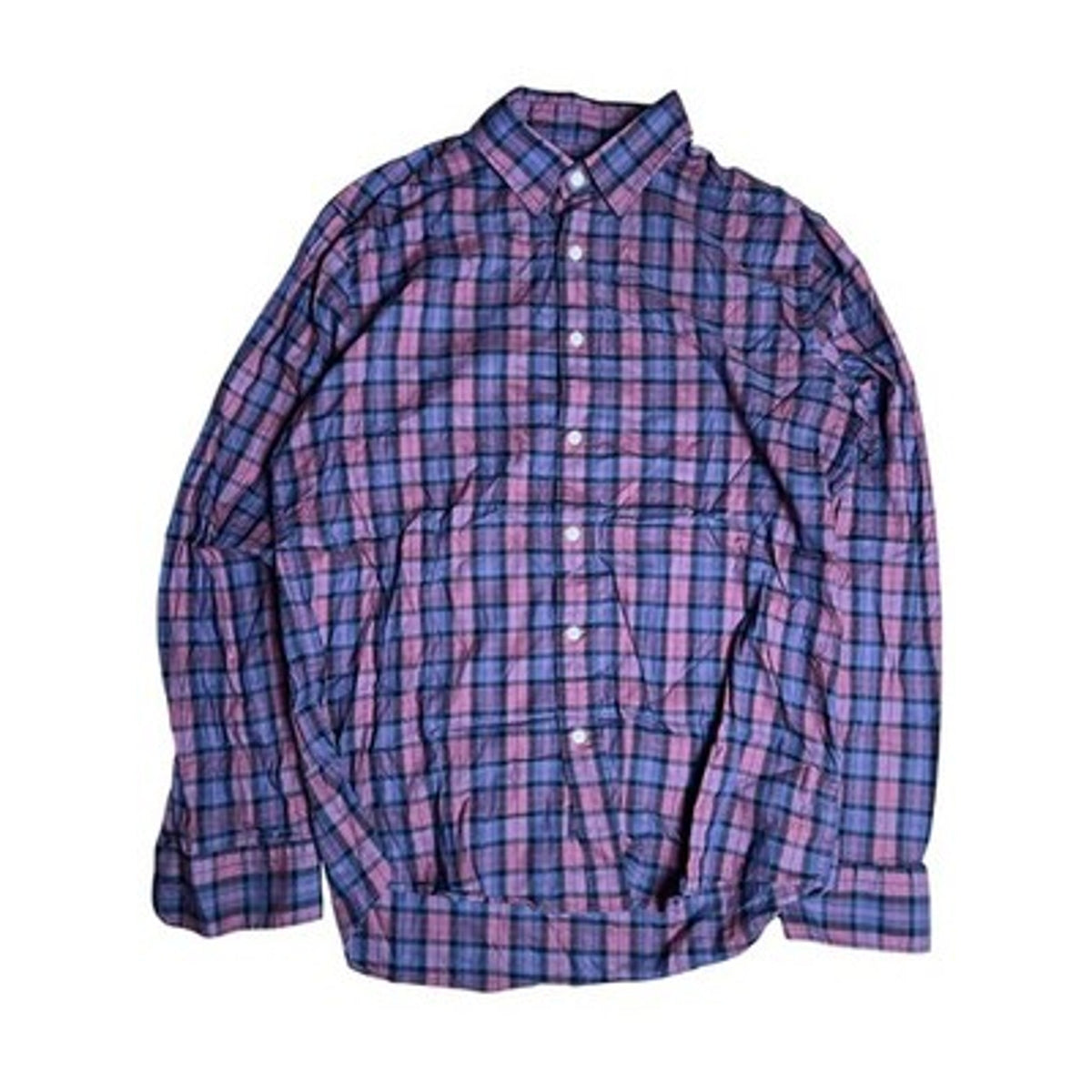 Faherty Shirt Mens L Red Plaid Long Sleeve Button Up Casual Woven Point Collar