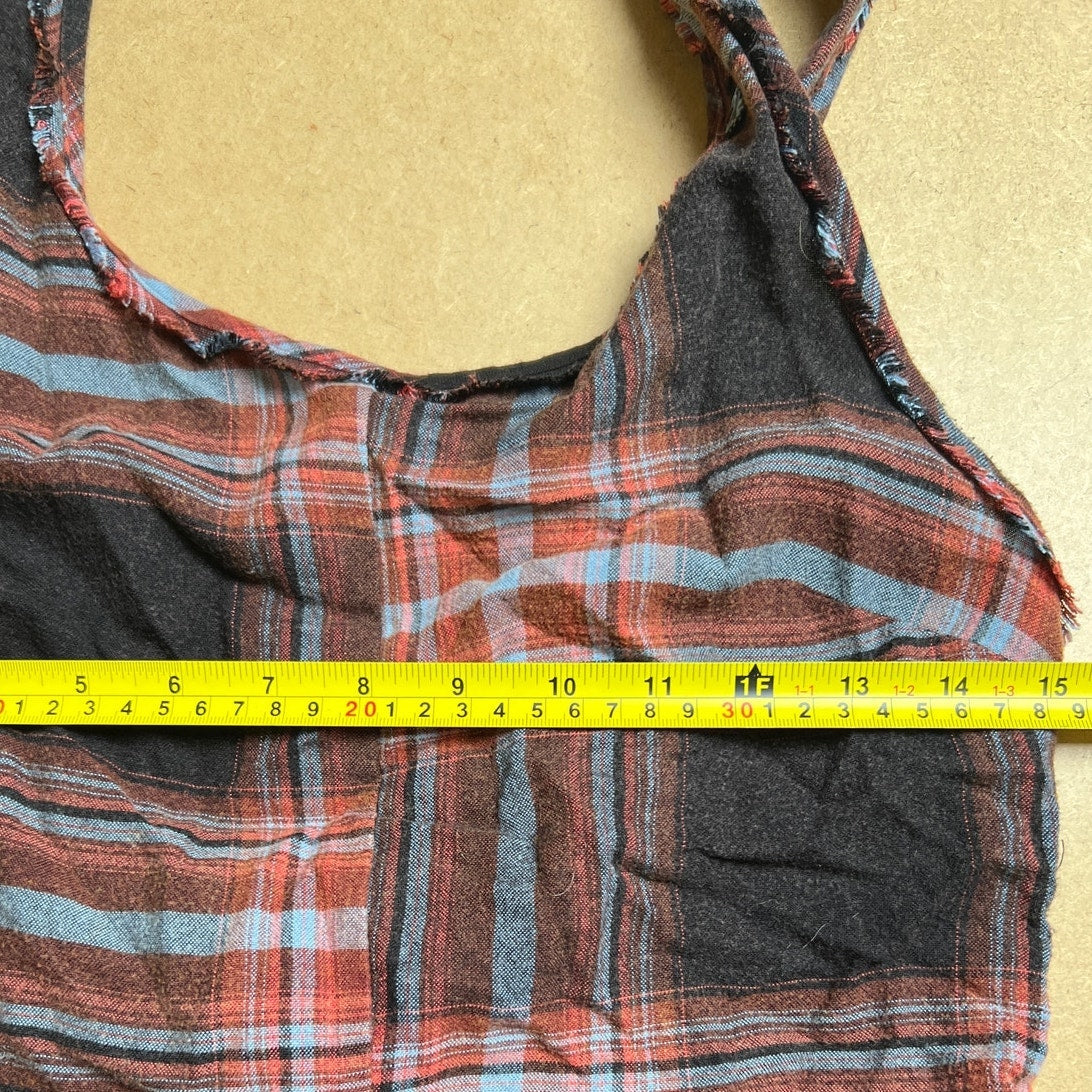 Free People Plaid Red/Black Jumpsuit Size S