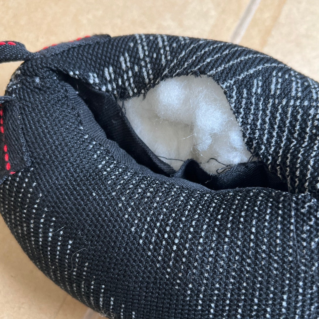 Sneaker Slippers Black Grey Non Slip Sole Indoor House Slippers Size 11-12