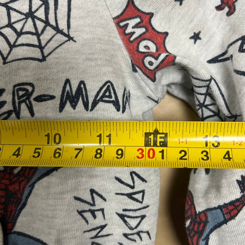 Marvel Spider-Man Size 4 Boy Pullover Hoodie Gray AOP