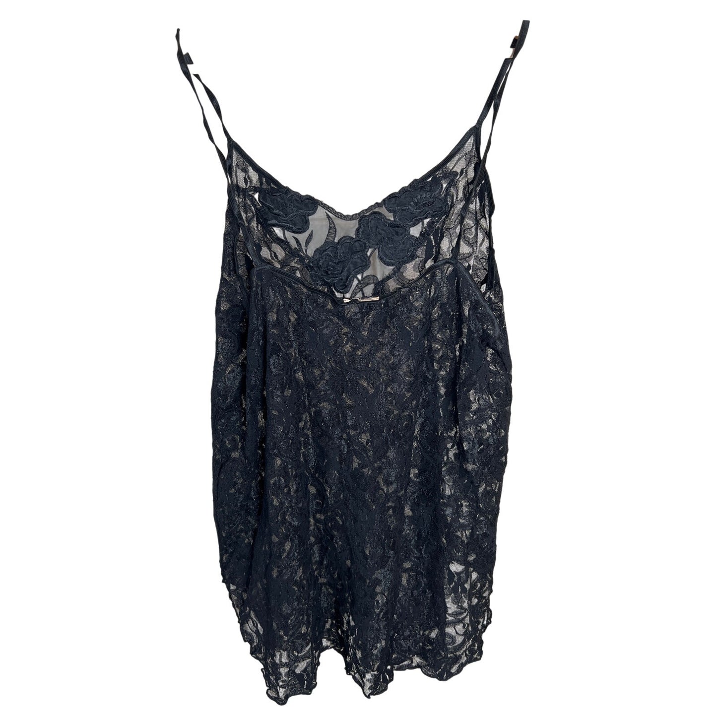 Victoria Secret Lace Black Floral Graphic Women's Top *Dimensions in Pictures*