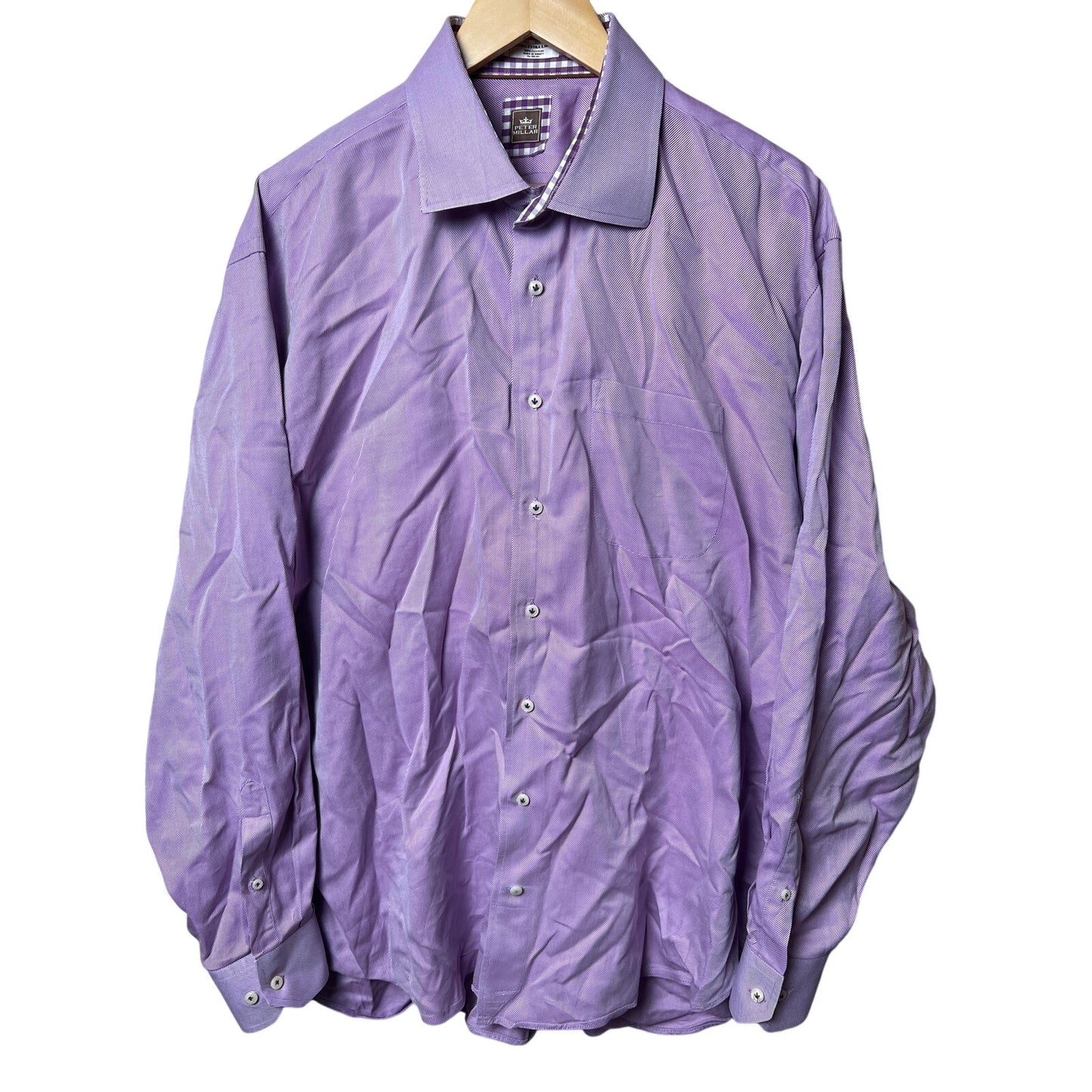 Peter Millar XL 100% Cotton Purple Button up