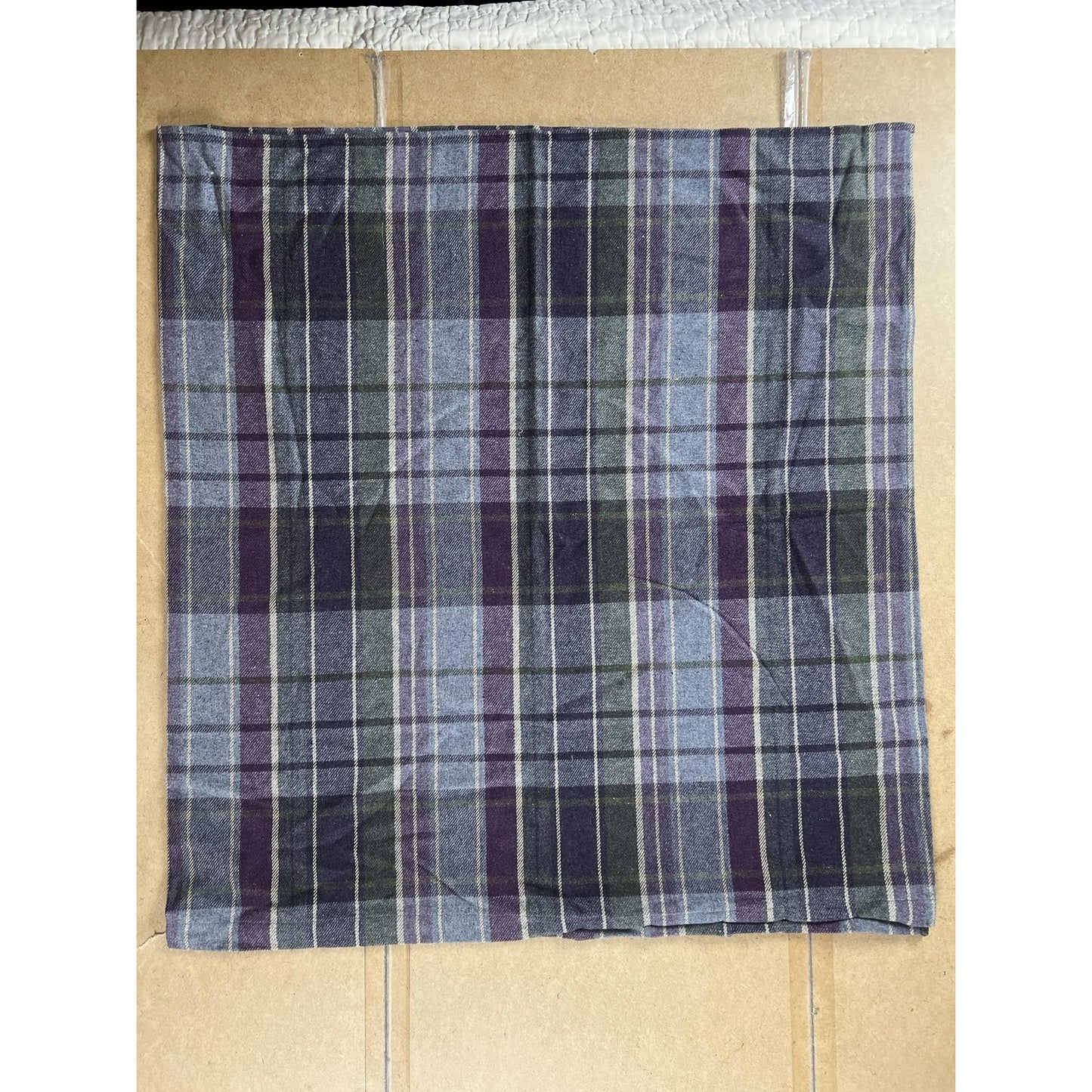 Earth Squared Cushion Cover Gray 60x60 Cm 100% Wool Checked Traditional