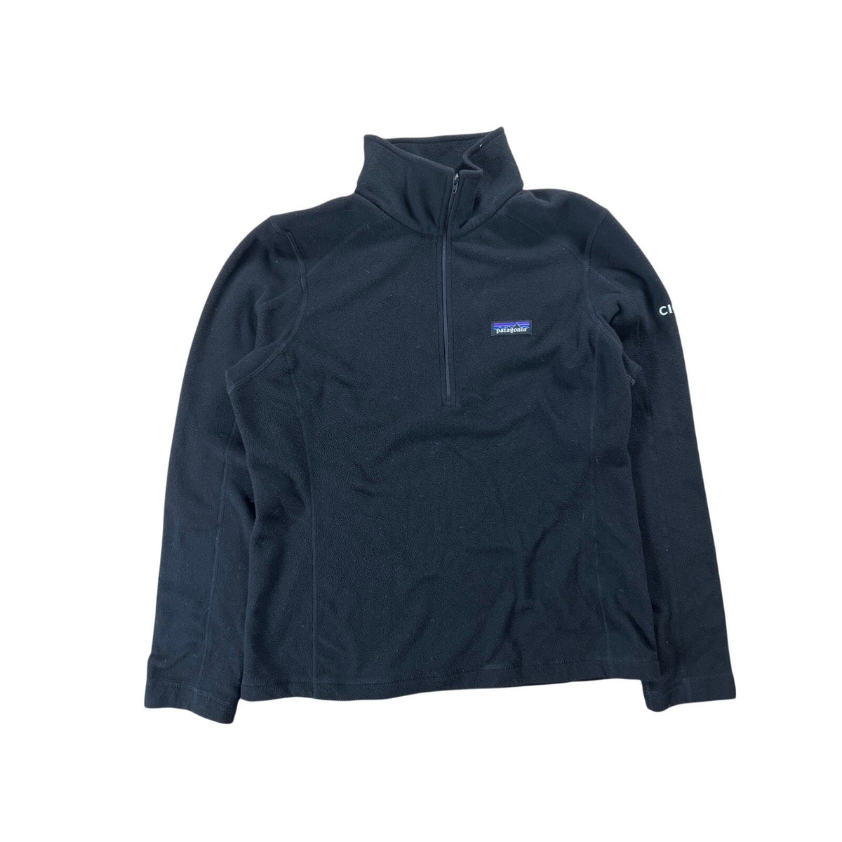 Patagonia Men’s M Quarter Zip Fleece Pullover Black Sweater Jacket
