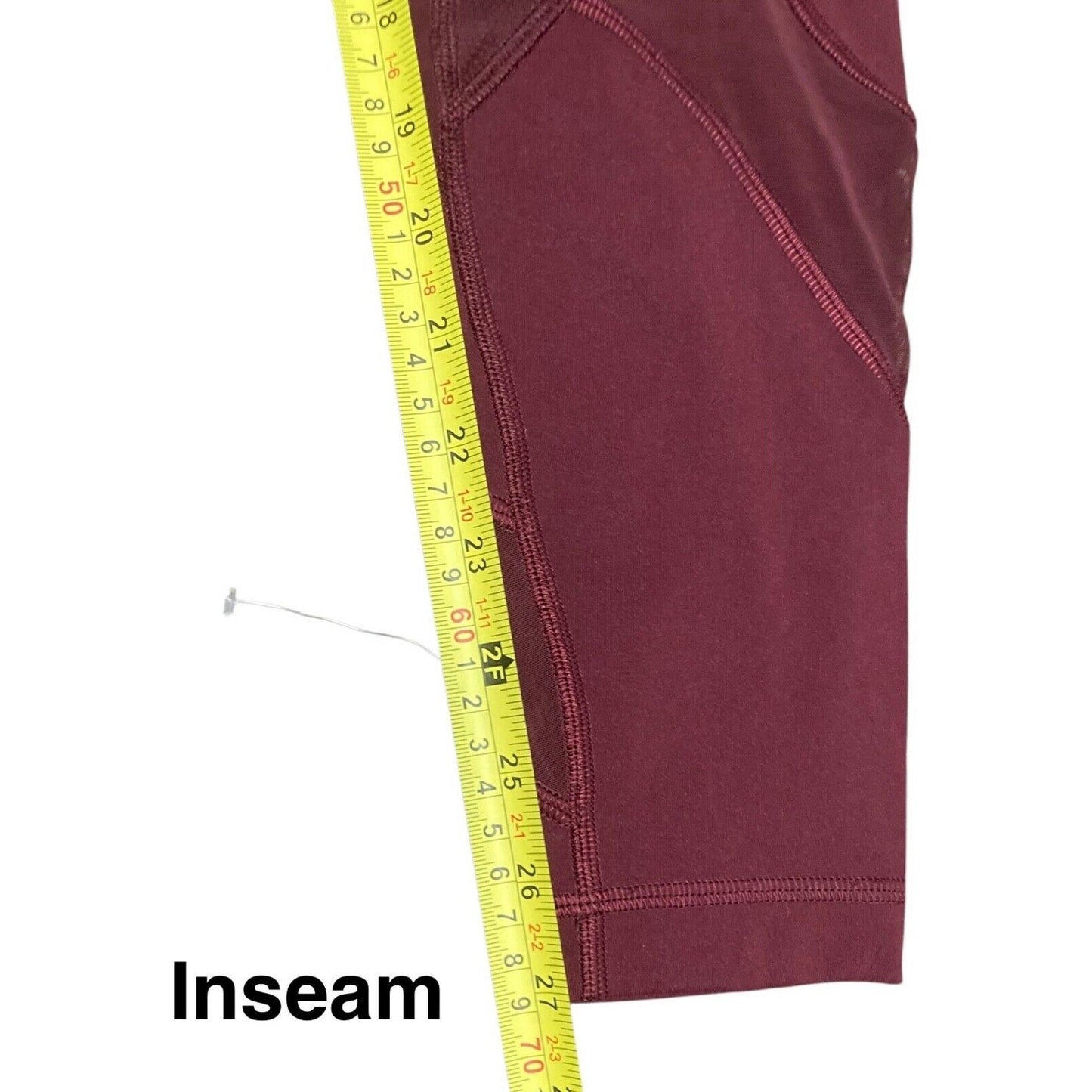 EUC Lululemon Wunder Under Crop High Rise Legging Size 6 Burgundy