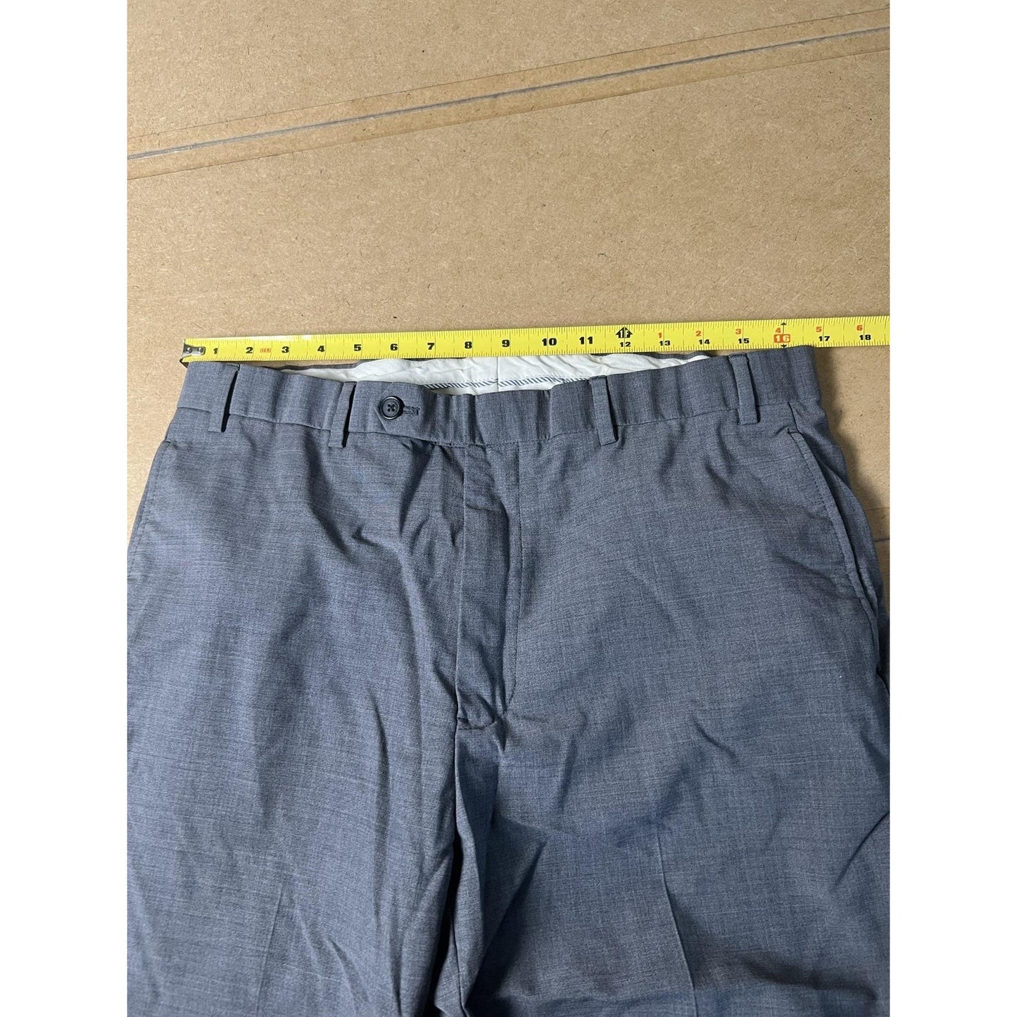 Brooks Brothers Pants Mens 34x34 Gray Dress Wool-Blend Fitzgerald Fit Slim